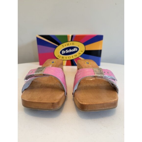 Dr Scholls Women Size 10 M Exercise Clog Sandal Special Pink Leather Slide New - Picture 5 of 12